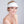 Cohen - White Straw Sun Visor with Silver Metallic Stripe