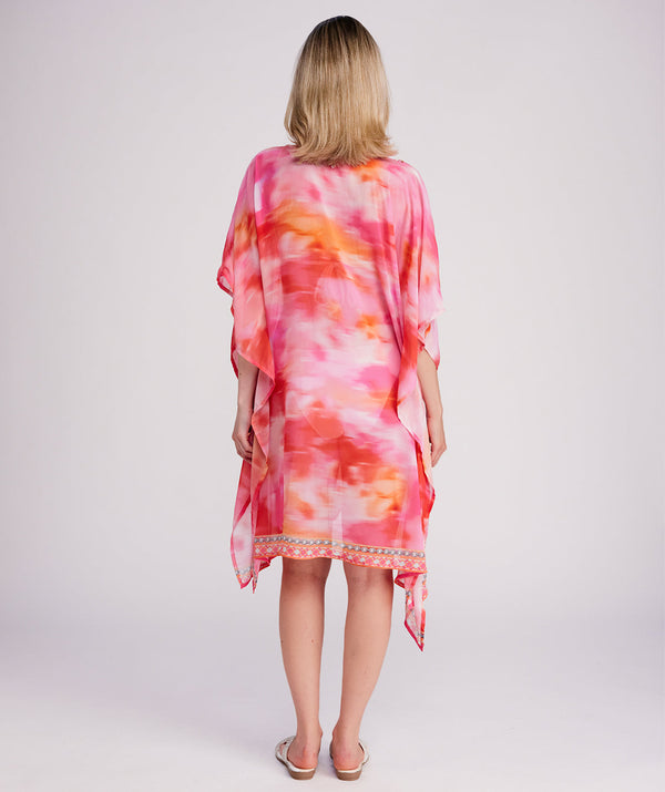 Contessa - Hot Pink Embellished Beach Kaftan