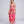 Pink Floral Print Maxi Dress with Bandeau Elasticated Top