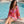 Copacabana - Cobertão de impressão floral rosa com enfeites de miçangas