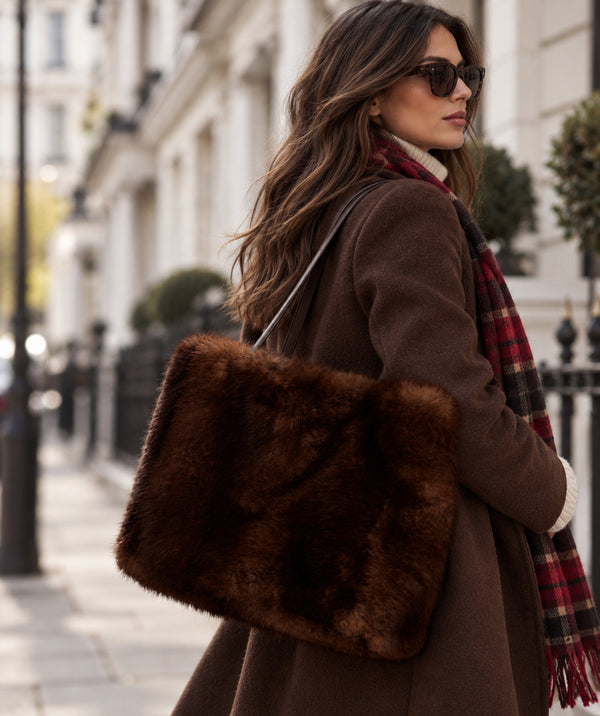 Corine - Faux Fur Tote Bag