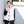 Cosette - Winter White Borg Gilet with Black Faux Leather Details