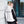 Cosette - Winter White Borg Gilet with Black Faux Leather Details
