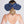 Cruise - Navy and White Wide Brim Straw Visor