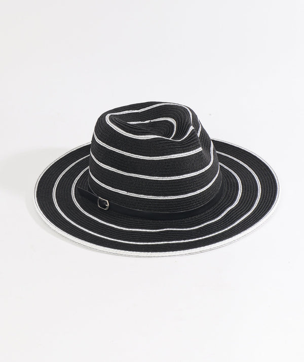 Cruise - Black and White Striped Fedora Hat