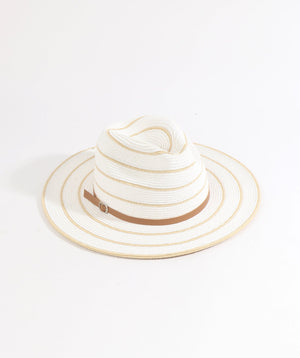 Striped Summer Fedora_White-Natural