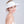 White/Silver Wide Brim Woven Straw Roll-Up Visor with Adjustable Velcro