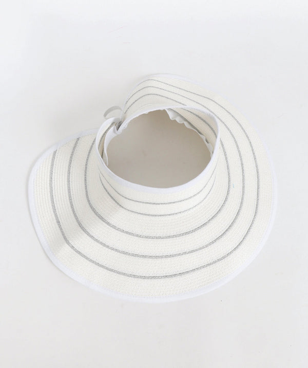 Cruise - Visor enroulé en argent blanc avec large bord