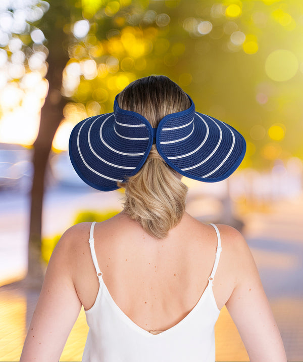 Kreuzfahrt - Marine und weißes Breitenkrempe Visiervisor