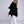 Dakota - Black Striped Wrap with Faux Fur Trim