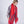 Daniella - Pashmina Feuille Rouge avec Franges Torsadées