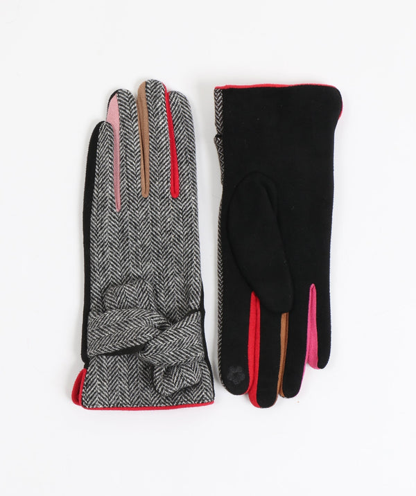 Faux Suede Herringbone Gloves | Stylish Comfort, Perfect Fit