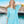 Delta - Pale Turquoise Summer Dress with Ruffle Hem