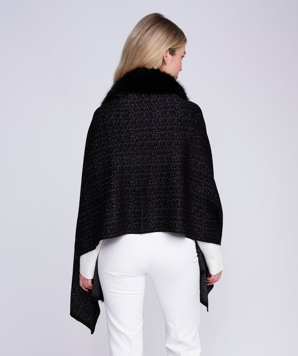 Destiny - Faux Fur Trim Winter Shawl