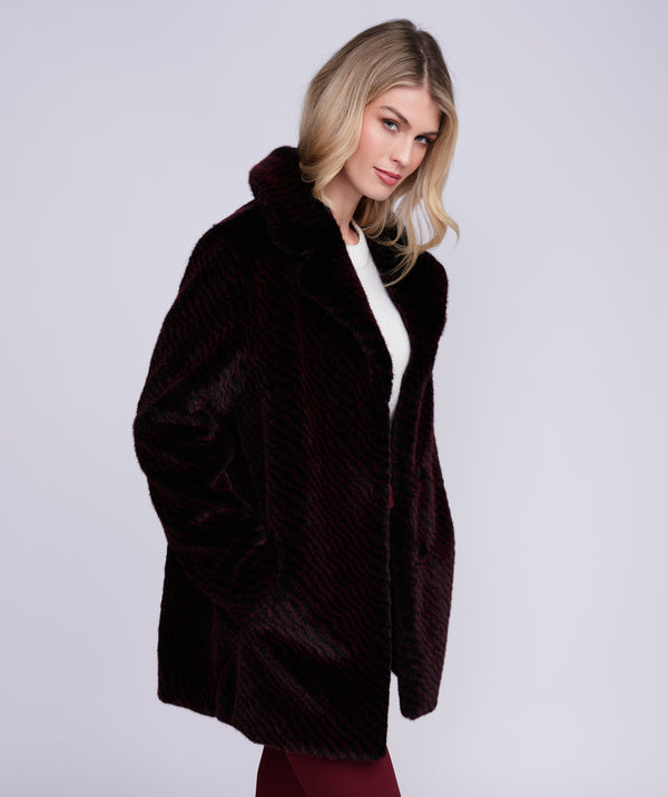 Donatella - Manteau court en fausse fourrure