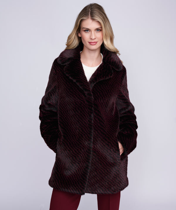 Donatella - Manteau court en fausse fourrure