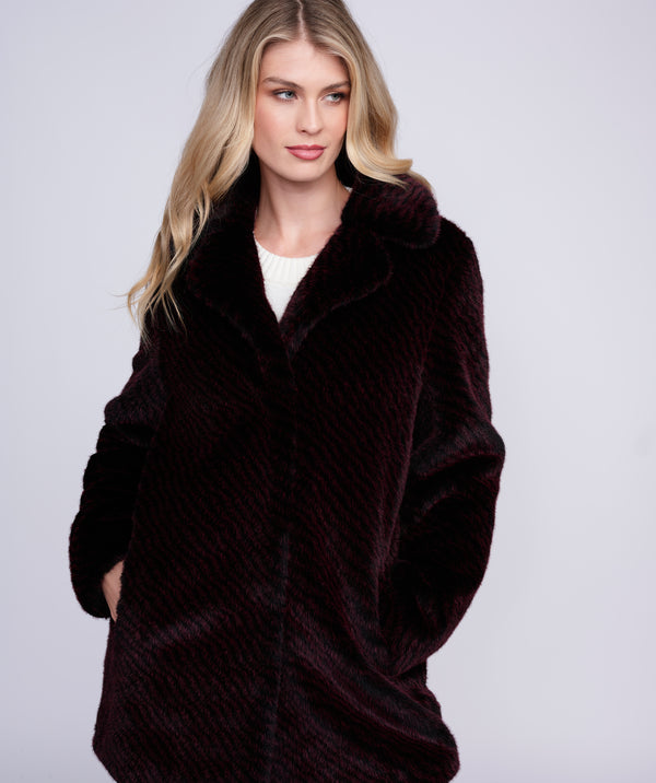 Donatella - Manteau court en fausse fourrure