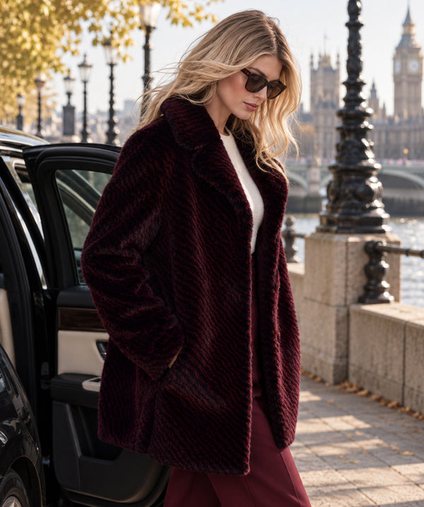 Donatella - Manteau court en fausse fourrure