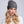 Silver Grey Diamante Embellished Beanie Hat with Pom Pom