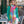 Emily - Pink Blue Check Patrón de manta Bufanda
