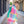 Emily - Pink Blue Check Patrón de manta Bufanda