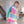 Emily - Pink Blue Check Patrón de manta Bufanda