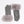 Grey Wool Glove with Faux Fur Cuff and Lining