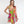 Fuchsia Tropical Toucan Print Midi Dress with Tassel Drawstring