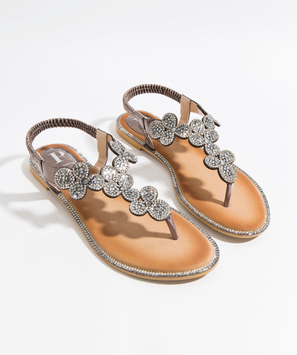 Fleur Sandal - Silver