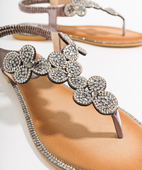 Fleur Sandal - Silver