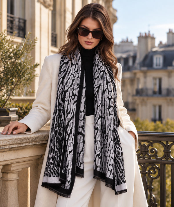Garcelle - Sciarpa reversibile in cashmere