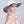 White/Black Wide Brim Hat with Zebra Print Interior