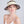 Graciella - White Wide Brim Visor with Zebra Print
