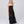 Vienna - Black Silky Maxi Dress with Empire Waist and Lace Details