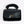 Black Faux Fur Bag with Zip Closure and Interior Pockets