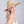 Natural Textured Straw Fedora Hat with Beaded Trim