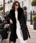 Isabella - Manteau long en faux suède