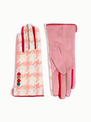 Faux Suede Houndstooth Glove | Premium Fit, Affordable Luxury