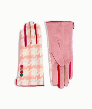 Faux Suede Houndstooth Glove | Premium Fit, Affordable Luxury