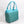 Juno – Turquoise Straw Tote