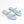 Kalippo - Blue  Embellished Wedged Mule Sandals