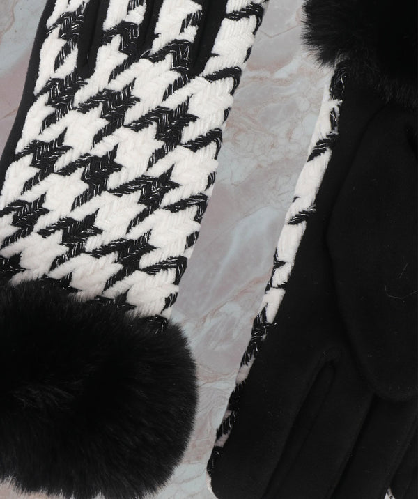 Kandi - Gants en bois de chasse en daim faux avec poignets en fausse fourrure
