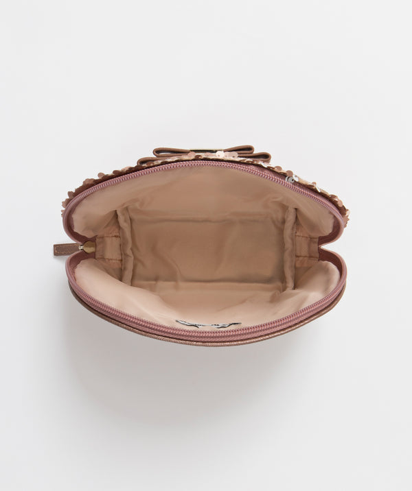 Kasha - Rose Gold Sequin Clutch Bag