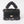 Black/Grey Faux Fur Bag with Twin Top Handles