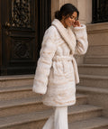 Keeva - Manteau long en fausse fourrure