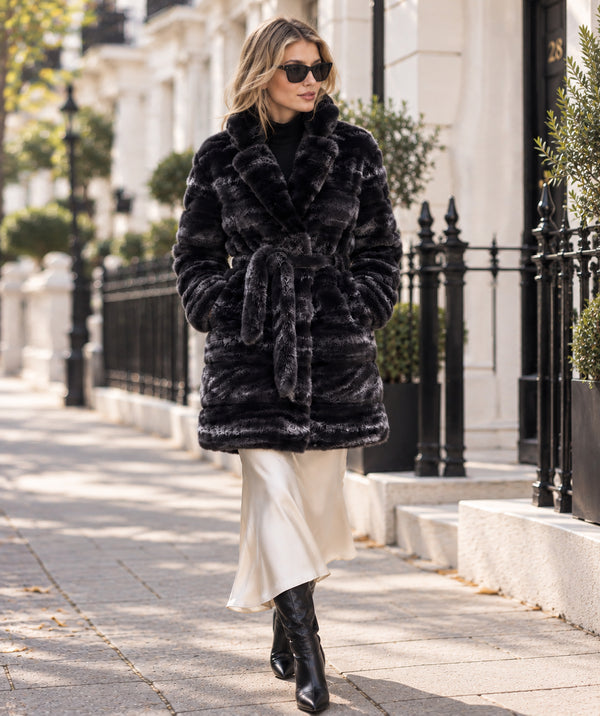Keeva - Longline Faux Fur Coat