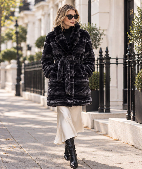 Keeva - Longline Faux Fur Coat