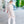 Keeva - Cream Ombre 3/4 Length Plush Faux Fur Coat