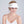 White Paper Straw Visor with Gold Metal Chain Embellishment