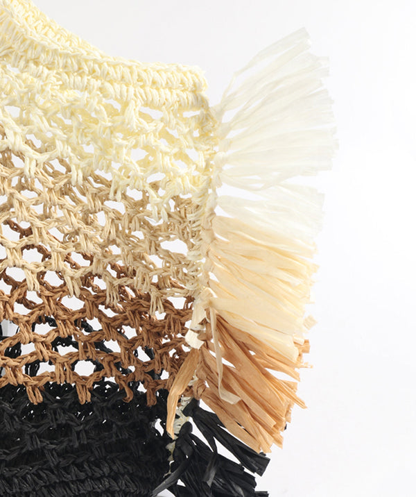 Sac tonal naturel avec poignées jumelles
